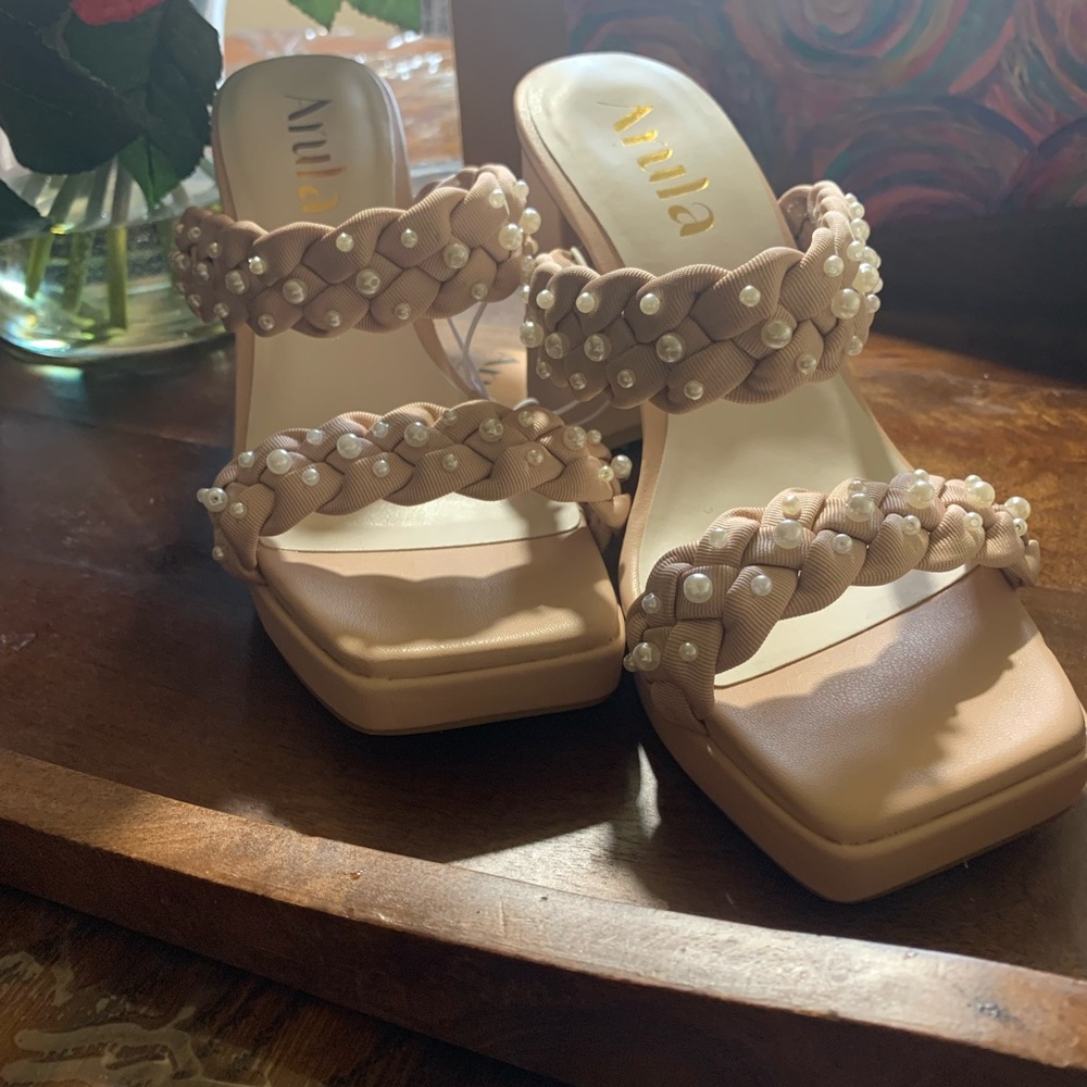 Cute double strap block heels